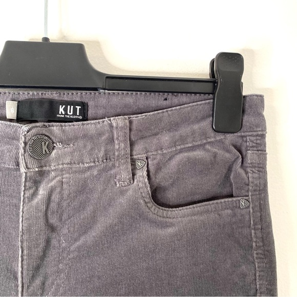 Kut from the Kloth Grey Corduroy Diana Skinny Pants - Picture 4 of 10